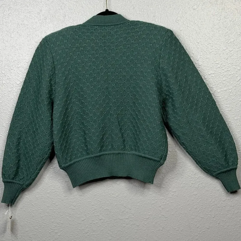Deans Of Scotland Women’s Green 100% Wool Cardigan / Size-Large - Picture 6 of 11